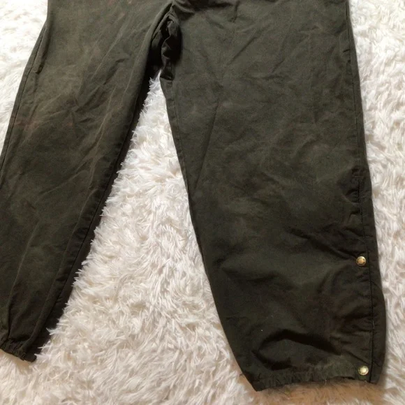 C.C. Filson Foul Weather Rain Pants Cover Cloth Oil Finish Tin Wind Repel XL Vtg